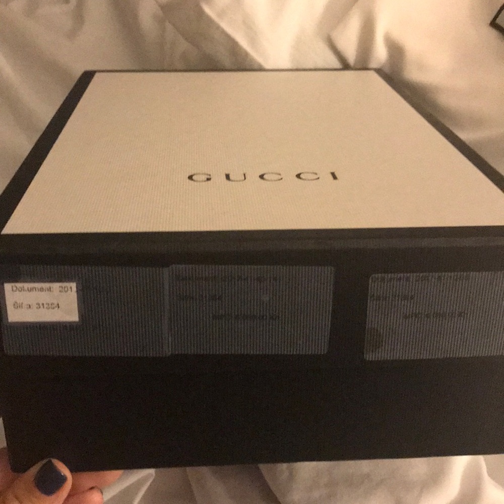 Blue embellished glitter Gucci Platform sandals - Picture 7 of 8